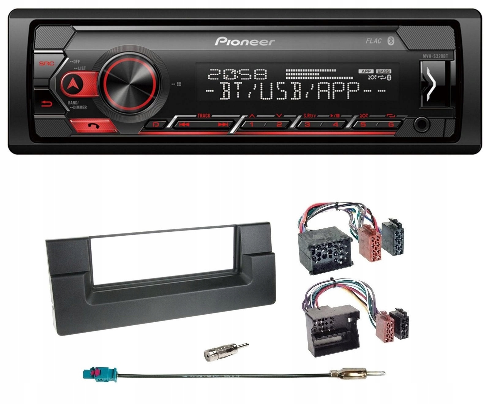 Pioneer MVH-S320BT autorádio Aux Usb MP3 Bluetooth Bmw 5 E39 X5 E53