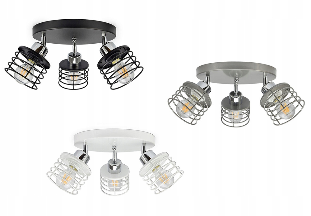 LAMPA SUFITOWA PLAFON ŻYRANDOL EDISON LOFT LED Szerokość produktu 45 cm