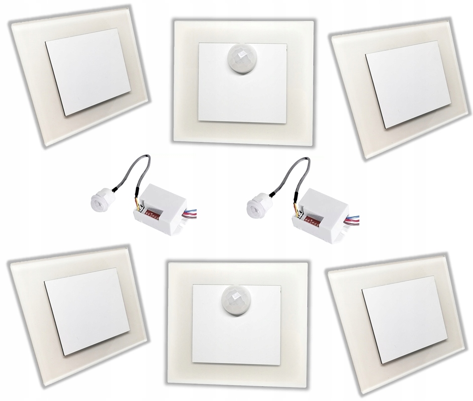 

Zestaw 4x Oprawa schodowa Led 230v +2 czujka ruchu