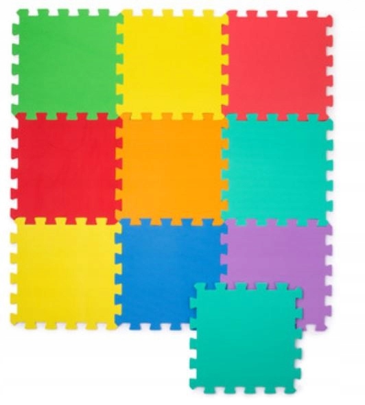 DUŻE PUZZLE PIANKOWE MATA PIANKOWA KOLOROWA 10szt Liczba elementów 10