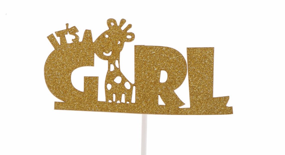 Topper, piker "IT'S A GIRL" złoty