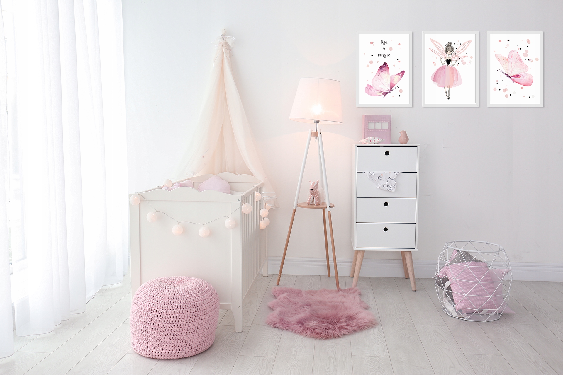 Zestaw plakatów dla dzieci Wróżka i motylki 40x50 Płeć dziewczynki