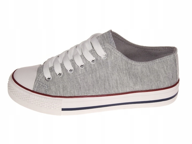 GŁADKIE TRAMPKI LH212 Grey . r.39