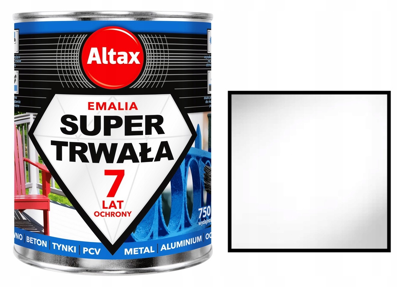 

Altax Emalia Trwała 0,75L Farba Biały Połysk