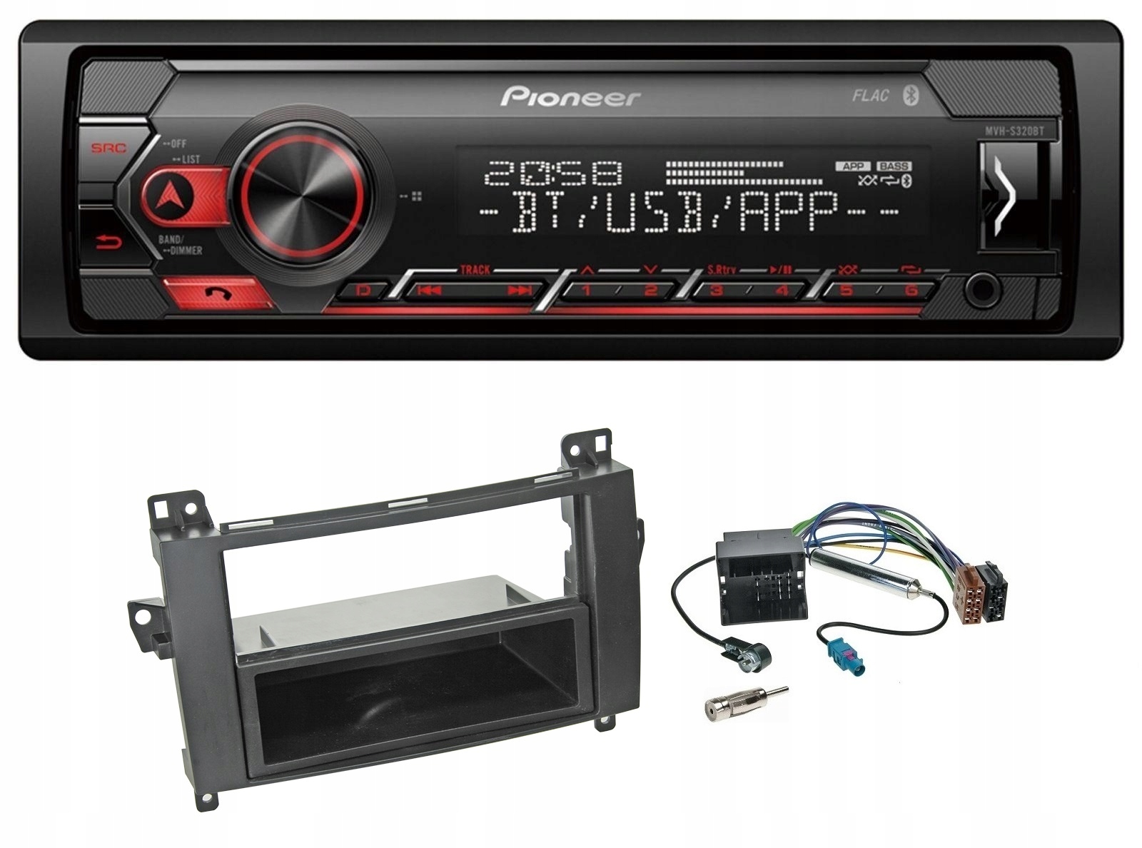 Rádio Bluetooth Aux MP3 Usb Vw Crafter (od roku 2006) Pioneer MVH-S320BT
