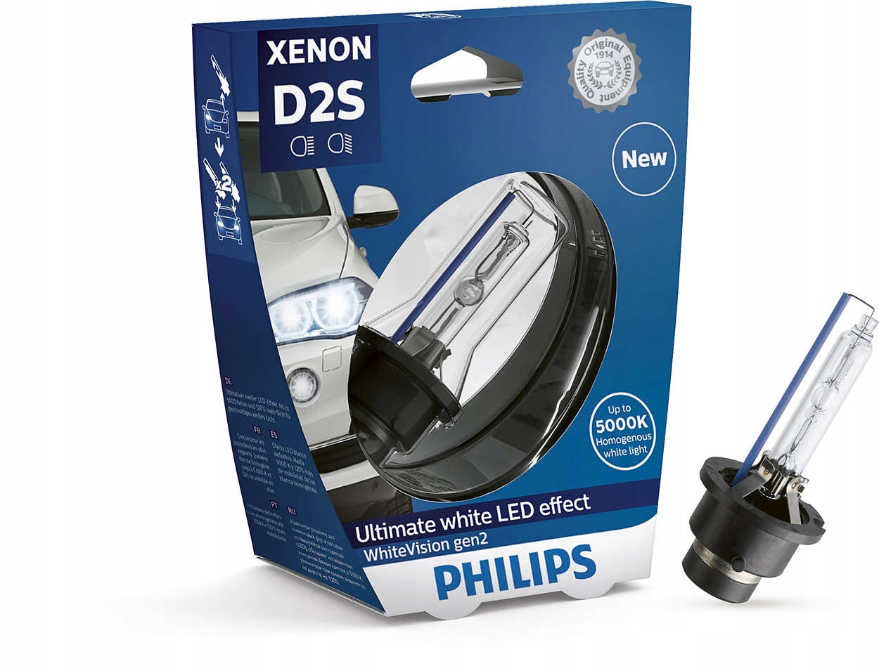 Philips D2S White Vision Xenon Žiarovka 5000K