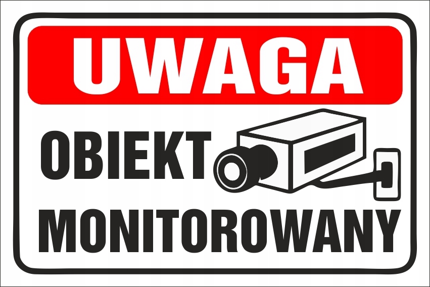 

Naklejka Obiekt Monitorowany 20x30 cm