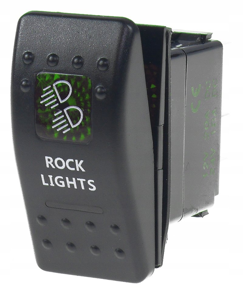 CARLING PRZELACZNIK IP68 WLACZNIK LED 12-24V 20A ZIELONY ROCK LIGHTS