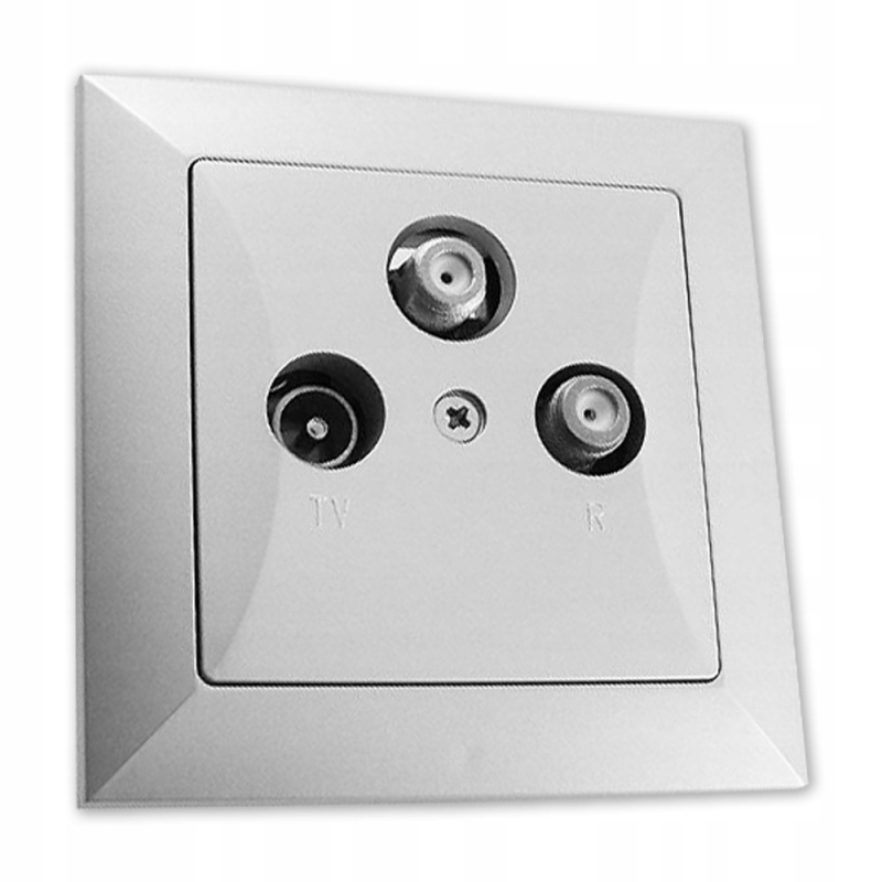 

Opal Gniazdo Telewizyjne Rtv-sat-sat Srebrny