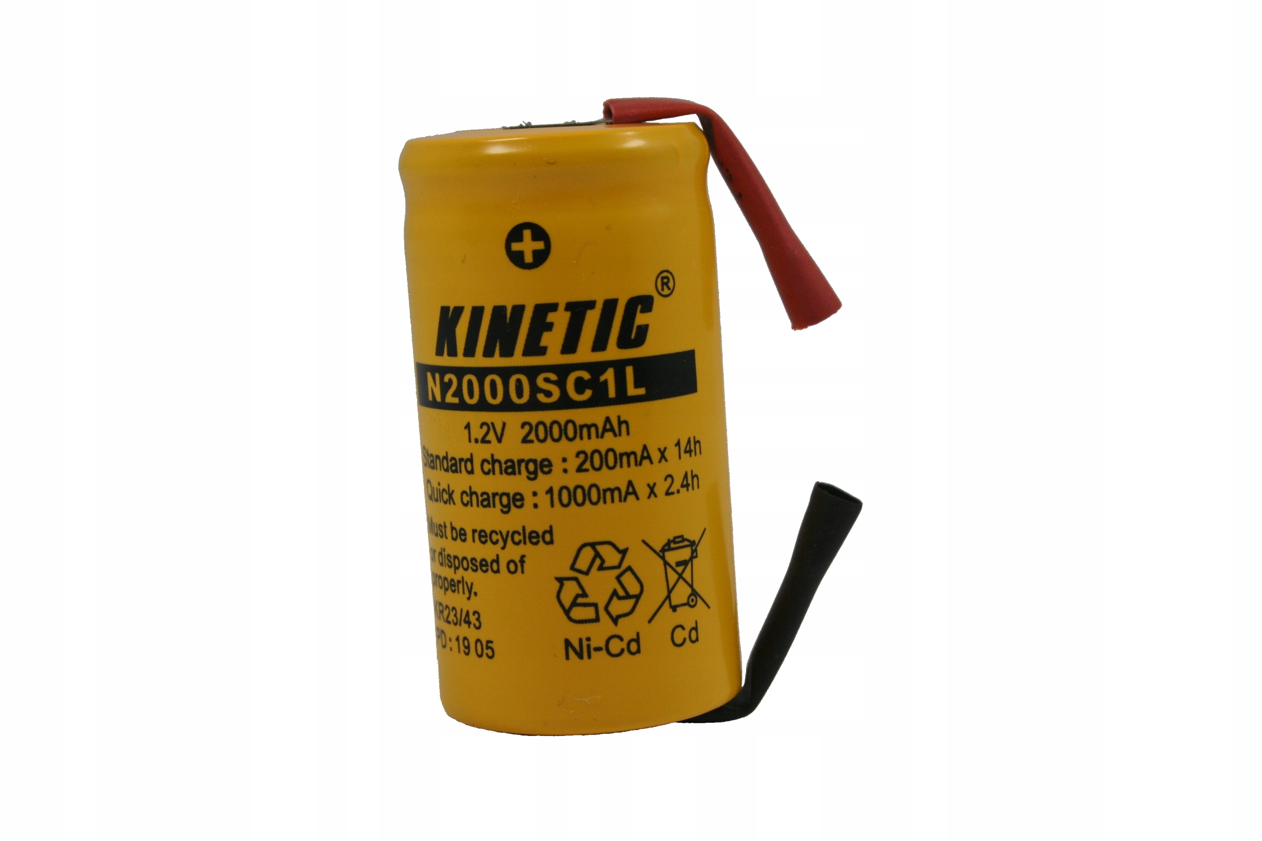 AKUMULATOR SC 1.2V 2000mA NiCd Z BLASZKAMI