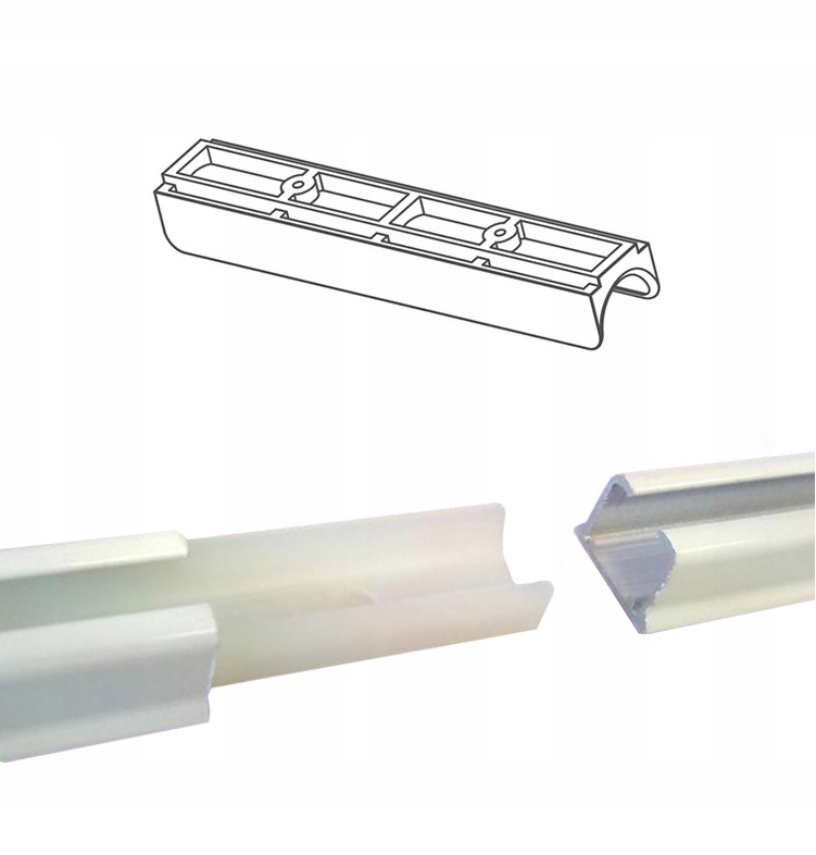 Szyna Karniszowa pojedyncza. Zestaw biały ZD-100cm Długość 1 m