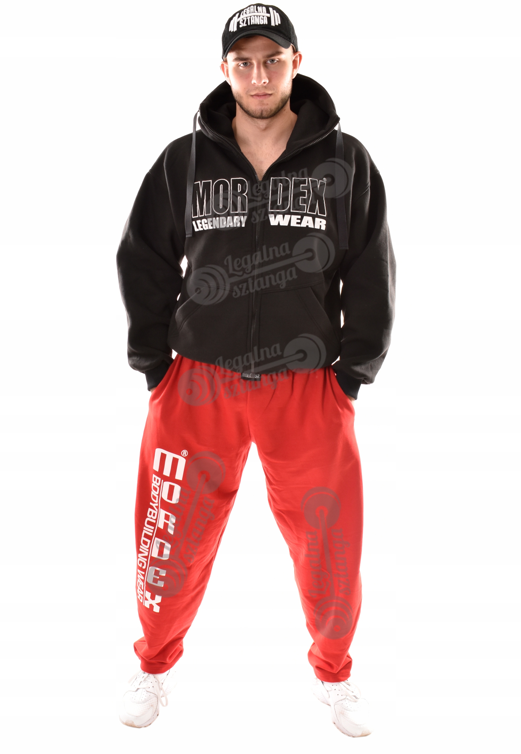 

Spodnie dresowe Mordex czerwone L na siłownię