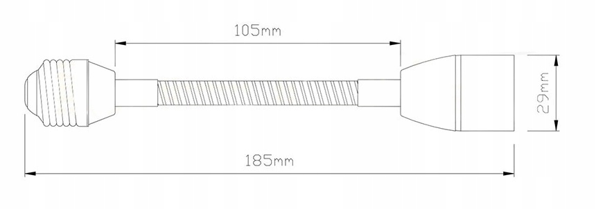 ADAPTER PRZEDŁUŻKA ŻARÓWKI LED E27 NA E14 20CM Typ inny