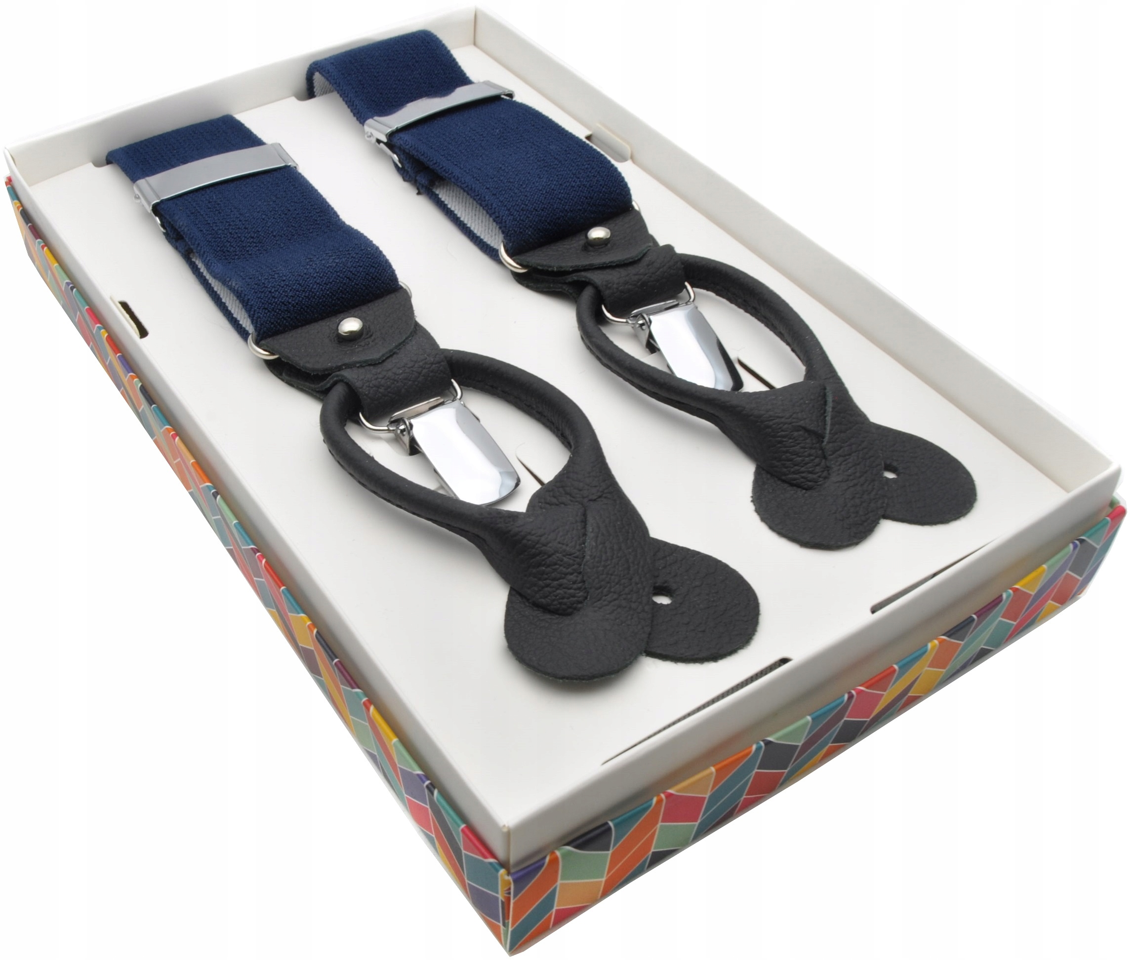 Trwałe Szelki Męskie na guziki żabki skóra guma