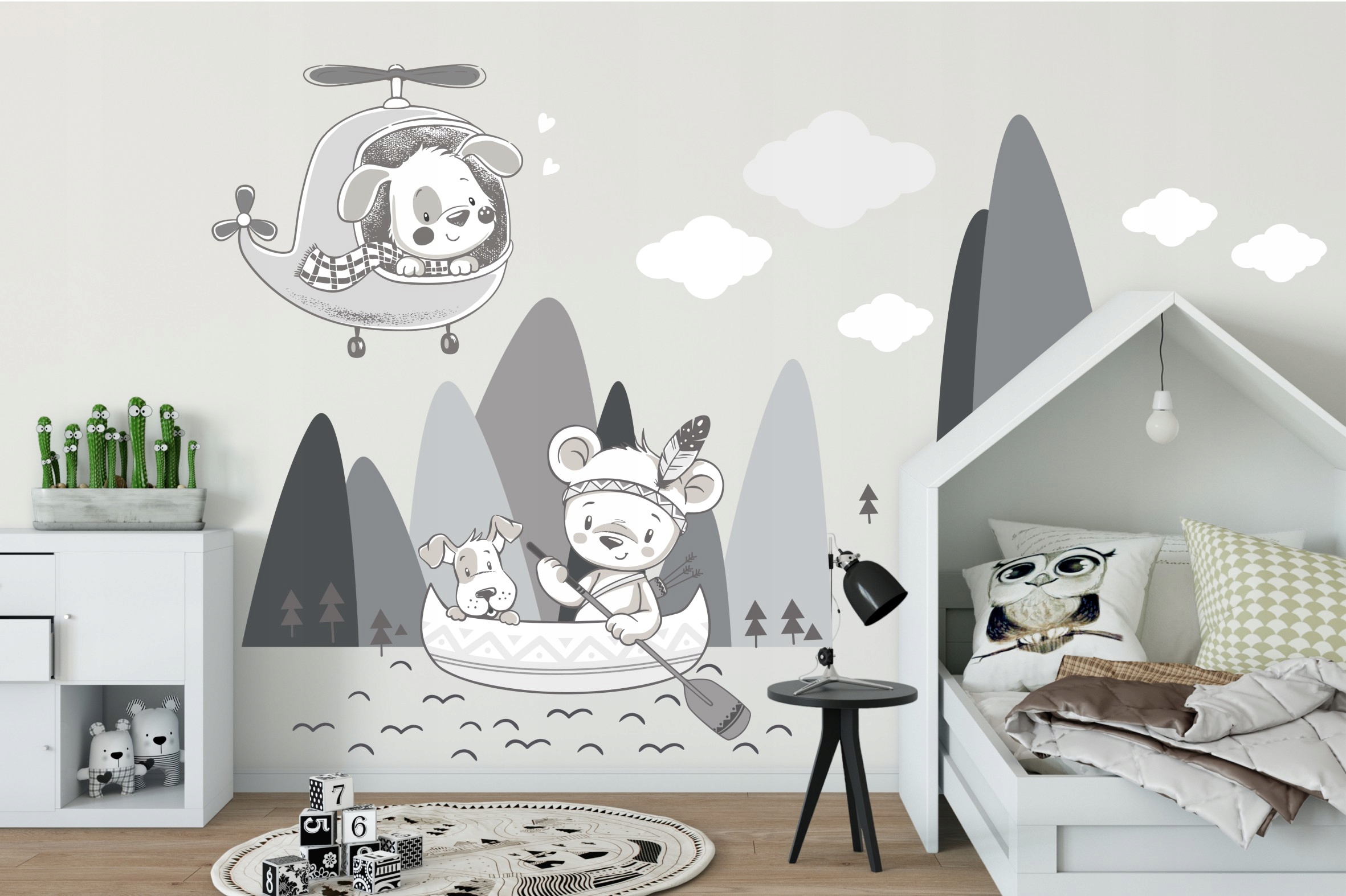 

naklejki dla dzieci na ścienę balony góry 9830 120