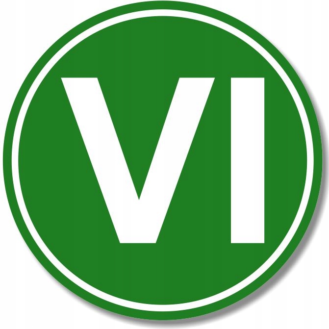 NAKLEJKA EURO 6 norma ADR CZYSTOŚĆ SPALIN TIR 20cm