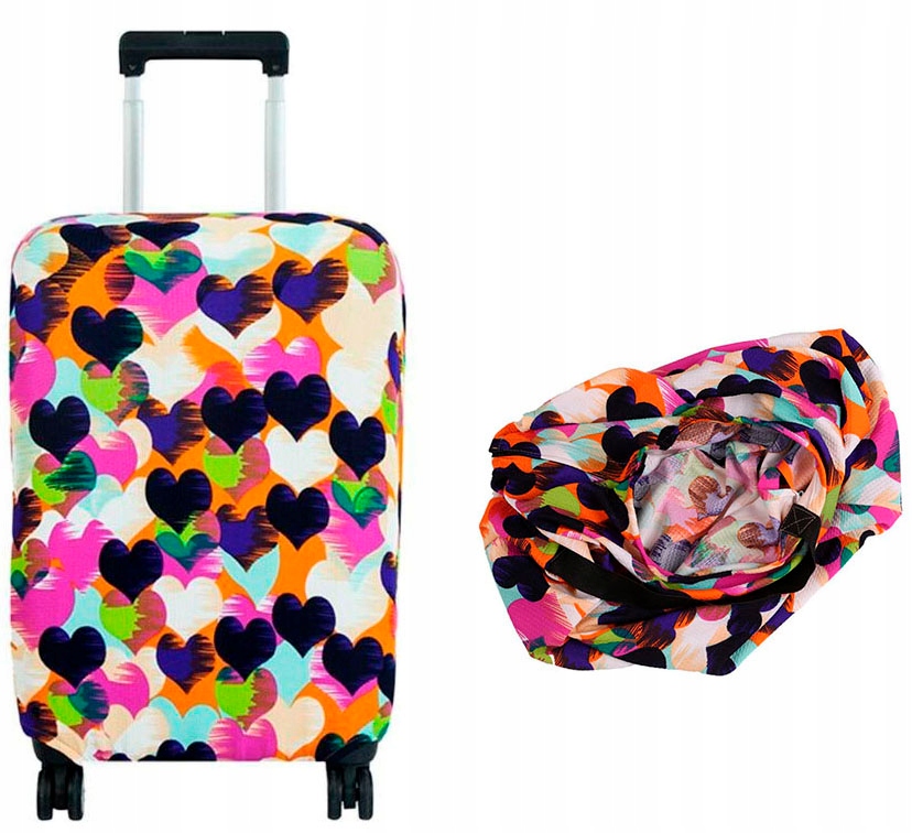 

Ozdobny Ochraniacz Na Walizkę Dużą W Serca