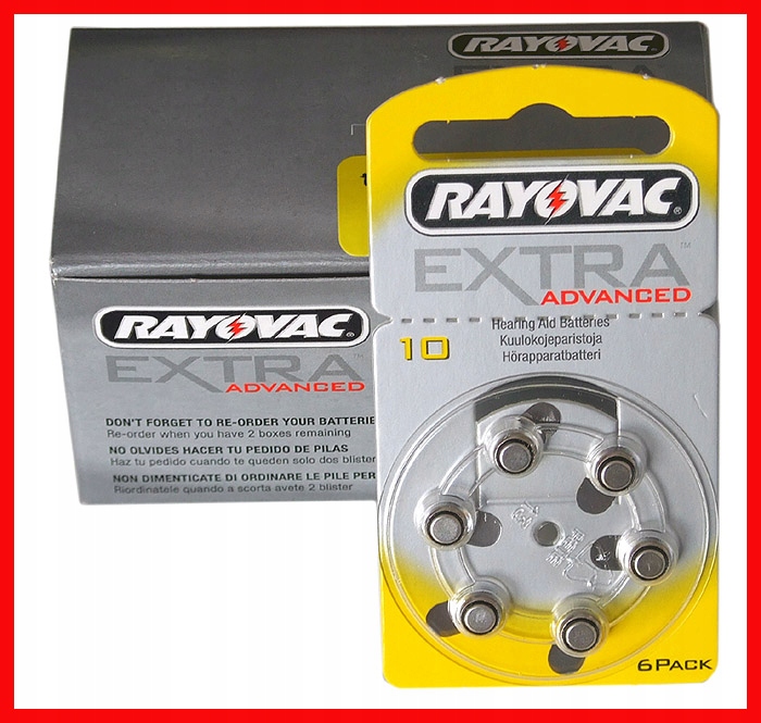 Bateria do aparatów słuchowych Rayovac 10 6 szt. 105 mAh