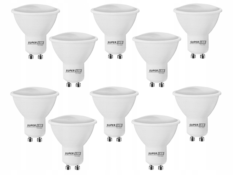 

Zestaw 10x Żarówka Led GU10 Smd 450lm 5W Ciepła