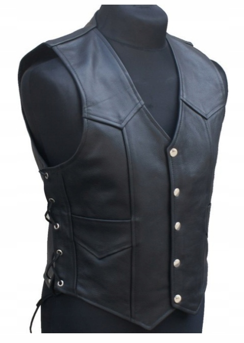 KAMIZELKA MOTOCYKLOWA SKÓRZANA RYPARD ROZMIAR XXXL