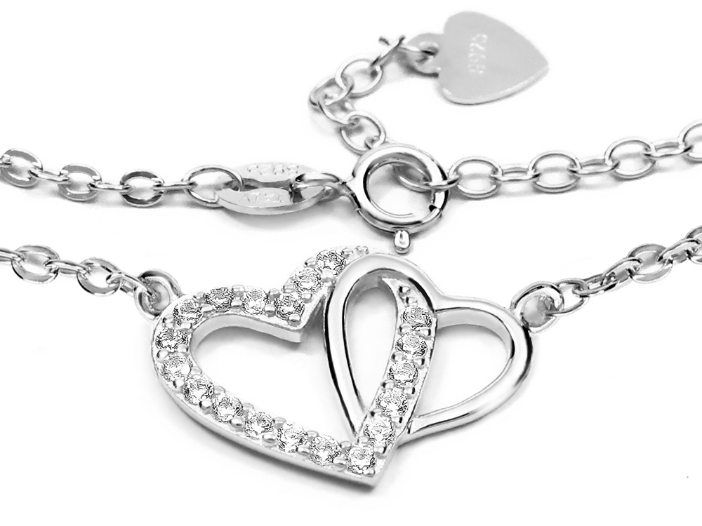 

Bransoletka gwiazd celebrytka Serce srebro 925