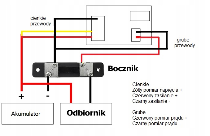 WOLTOMIERZ 0-100V AMPEROMIERZ 0-50A POMIAR AKU Waga produktu z opakowaniem jednostkowym 0.6 kg