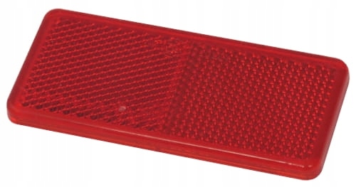 ODBLASK ODBLASKI PRZYKLEJANY 9x4cm CZERWONY