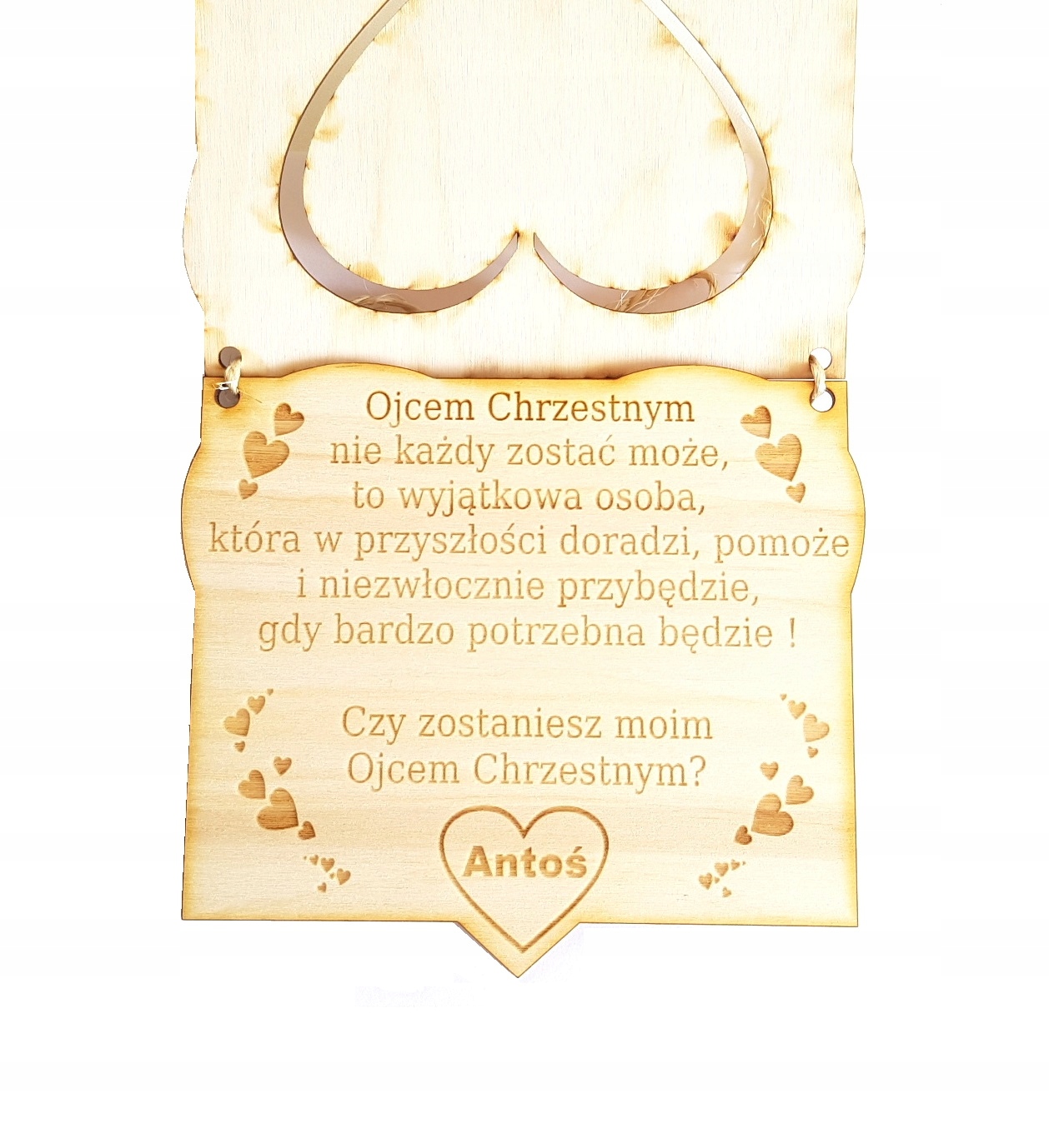 PROŚBA O ZOSTANIE OJCEM CHRZESTNYM MATKĄ CHRZESTNĄ Szerokość produktu 15 cm