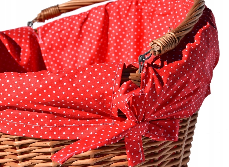 Koszyk na rower Wiklinowy kosz rowerowy obszyty Marka inna