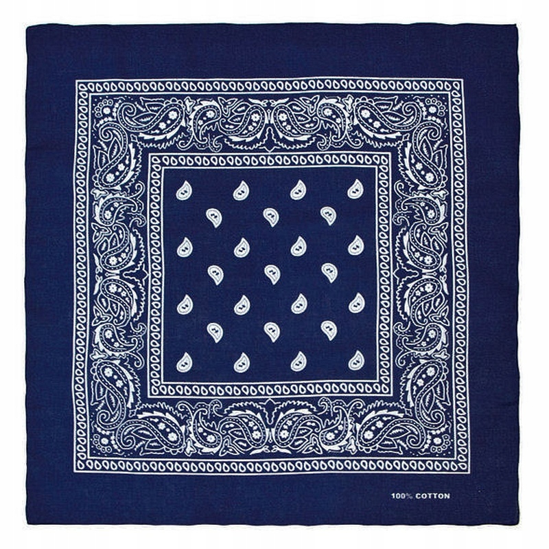 

Bawełniana Bandana, Bandamka Granatowa Paisley