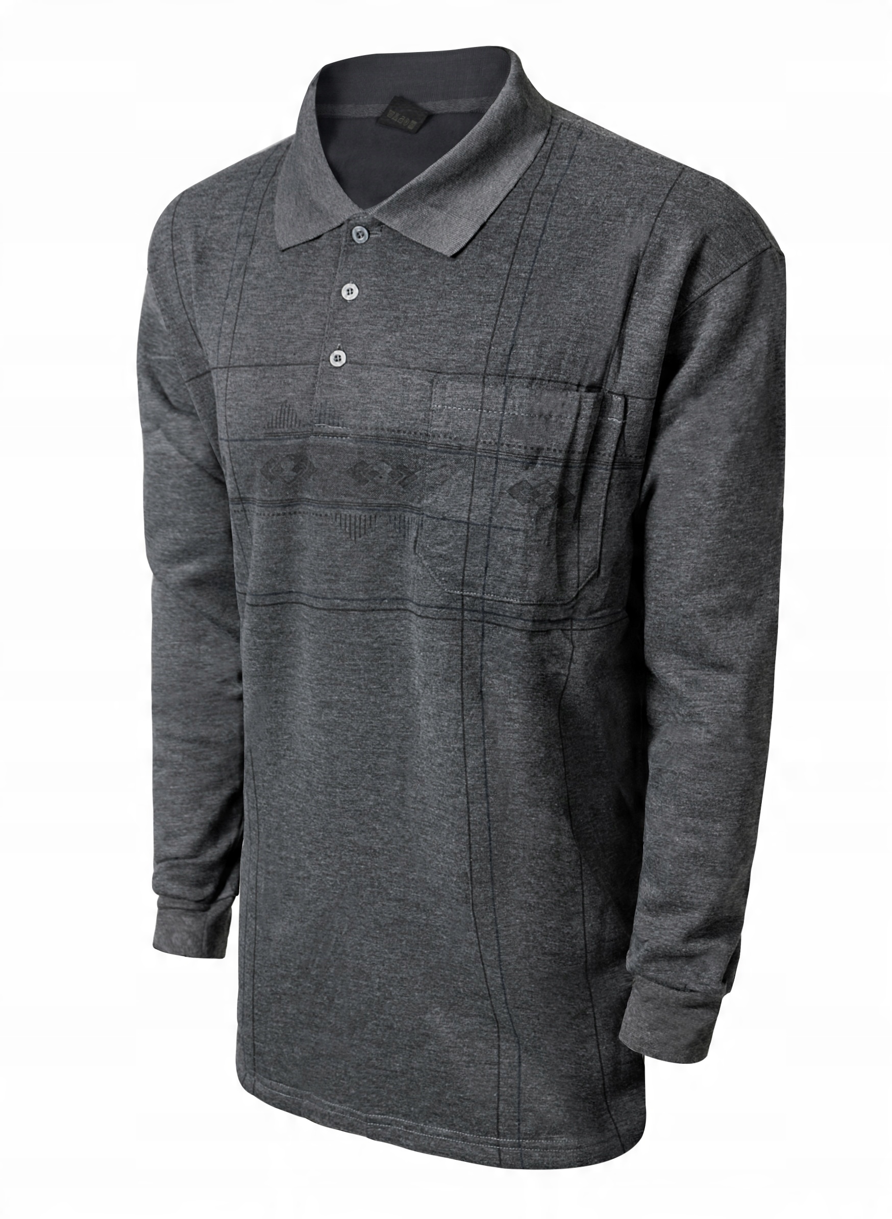 

Duża Bluza Męska Cienka Bawełniana Polo 260-03 6XL