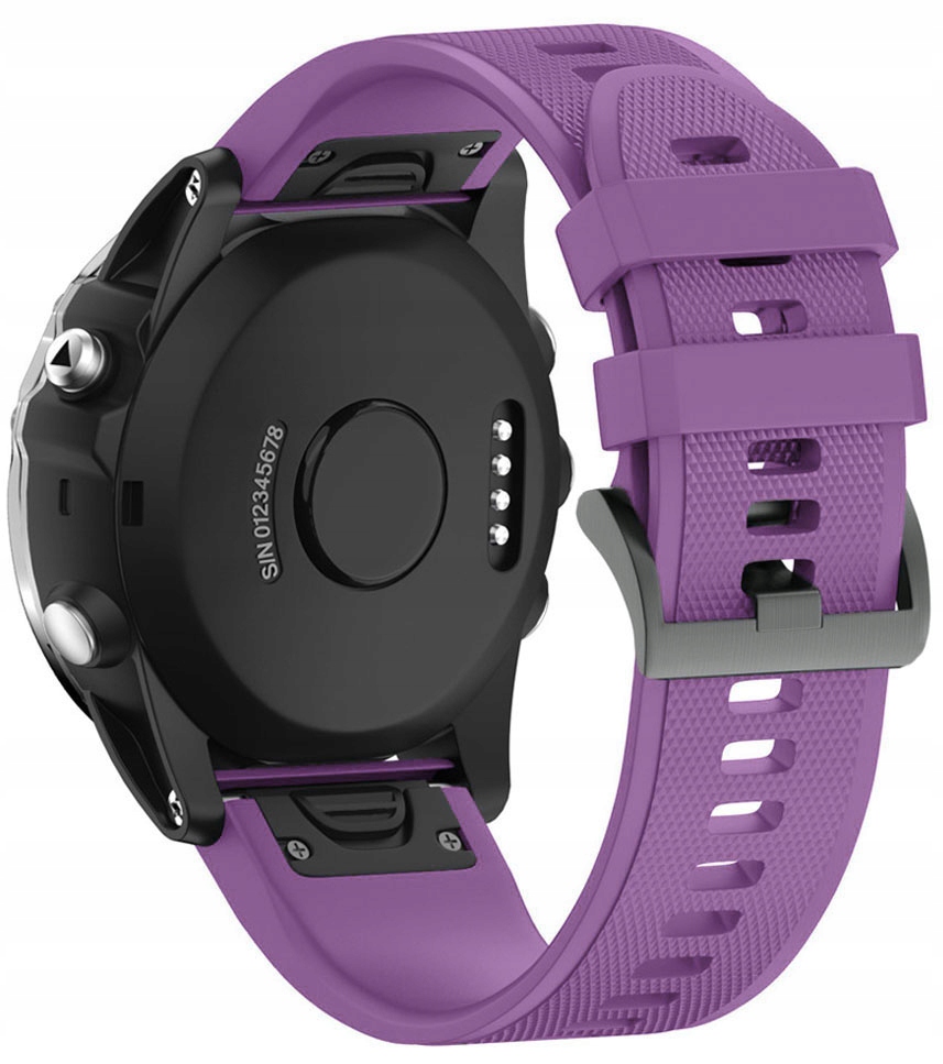 Fioletowy Silikonowy Pasek Garmin Fenix 7 Solar