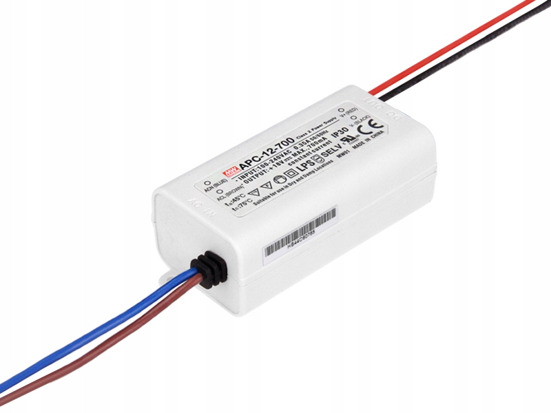 

Zasilacz Led prądowy Mean Well Apc 700mA 12W