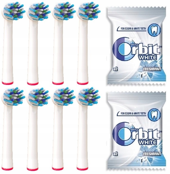 

8x Końcówki do Szczoteczki Cross Oral B + Gratis