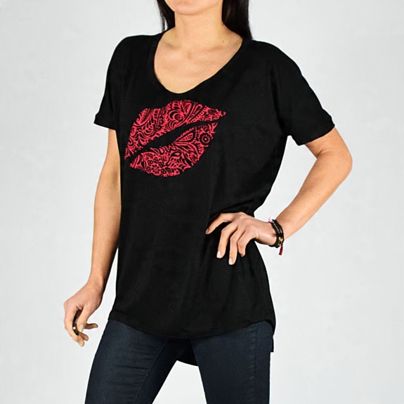 

3XL/4XL _ tunika Lips oversize czarna Collibri 550