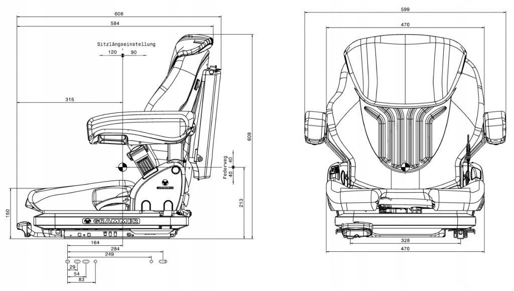 Fotel Grammer MSG65 521 Primo XM PVC Part number 1091027