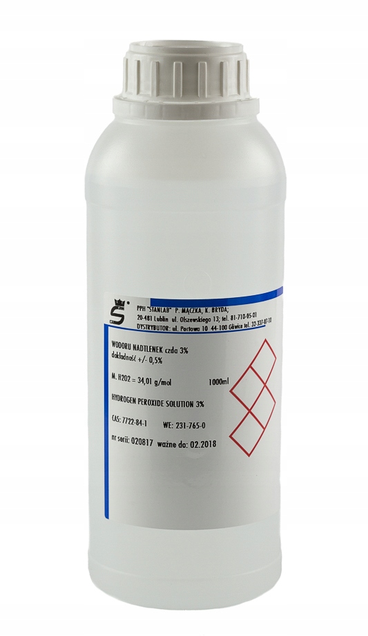 

Nadtlenek Wodoru 3% Perhydrol 1L Stanlab Czda