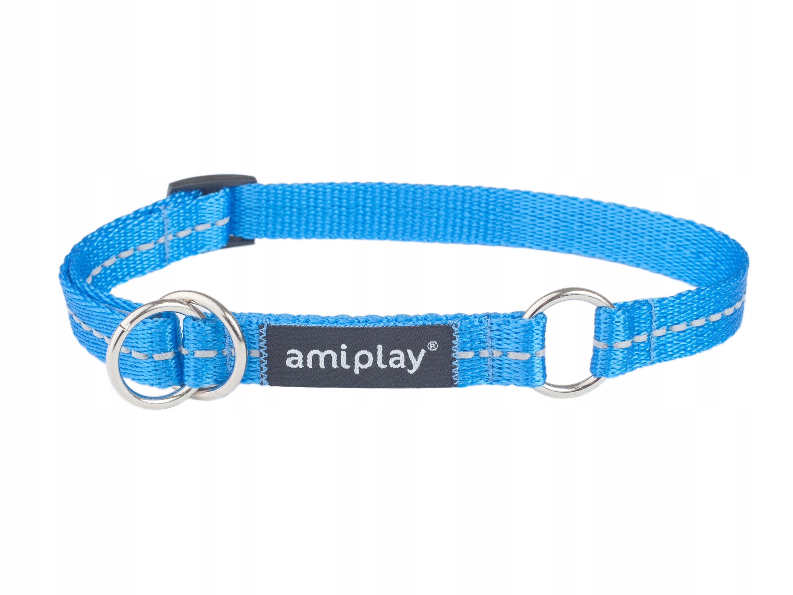 

amiplay Obroża półzaciskowa Reflective M Niebieska