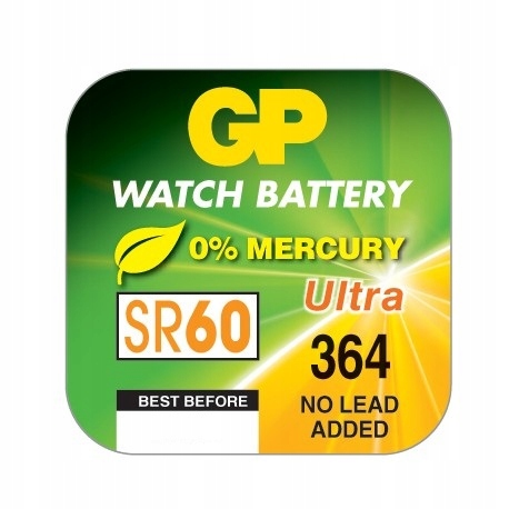 

Bateria srebrowa Gp SR60 364F 1,55V zegarkowa Sw