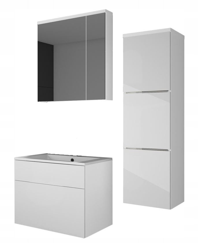 Meble łazienkowe TORRO wenge lustro, szafka Wykończenie matowe