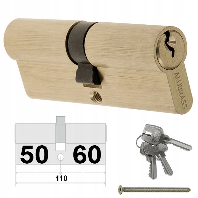 WKŁADKA 50/60 ALUBRASS MOSIĄDZ SATYNA