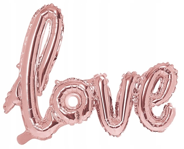 

Balon Love 3D Różowe Złoto Na Ślub Wesele 73x59 CM