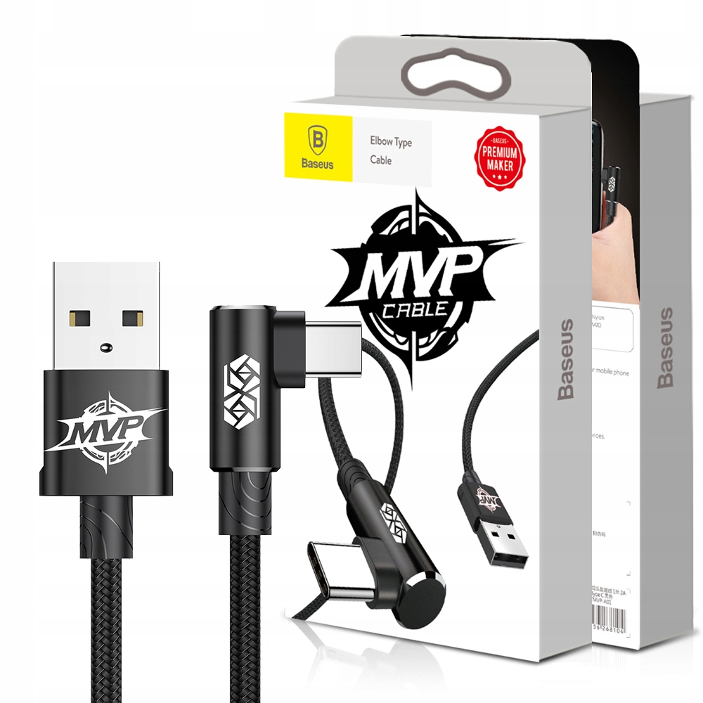 

Kabel Baseus Mvp Elbow Usb-c Boczny Kątowy 1.5A 2M