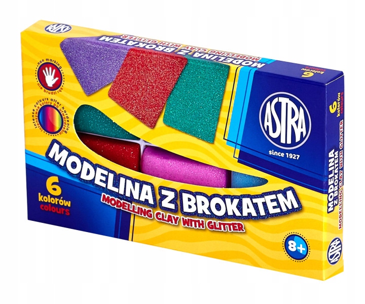 ASTRA MODELINA 6 KOLORÓW Z BROKATEM