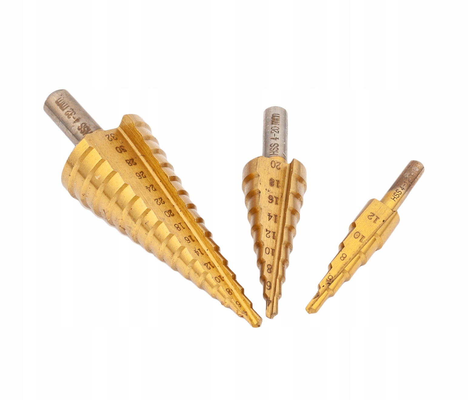 WIERTŁO WIERTŁA STOPNIOWE STOŻKOWE 3el HSS TYTAN w Marka Silver