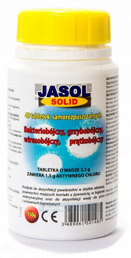 

Tabletki chlorowe do dezynfekcji Jasol Solid 150g