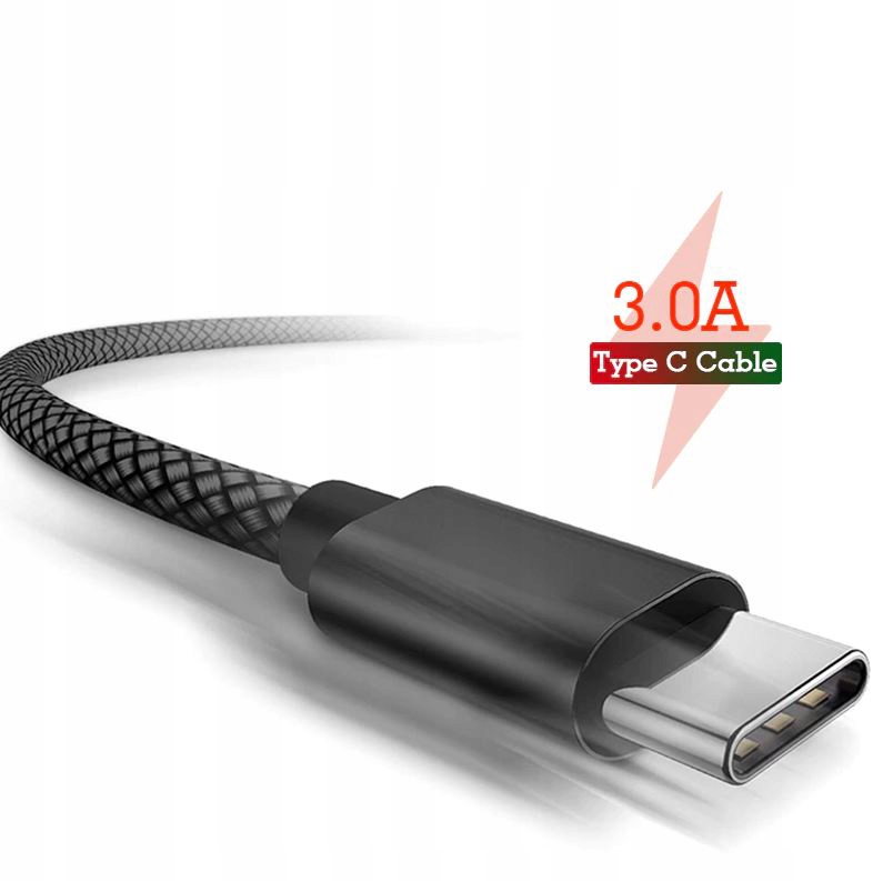 

Kabel Usb typuC 2m Black Wzmacniany