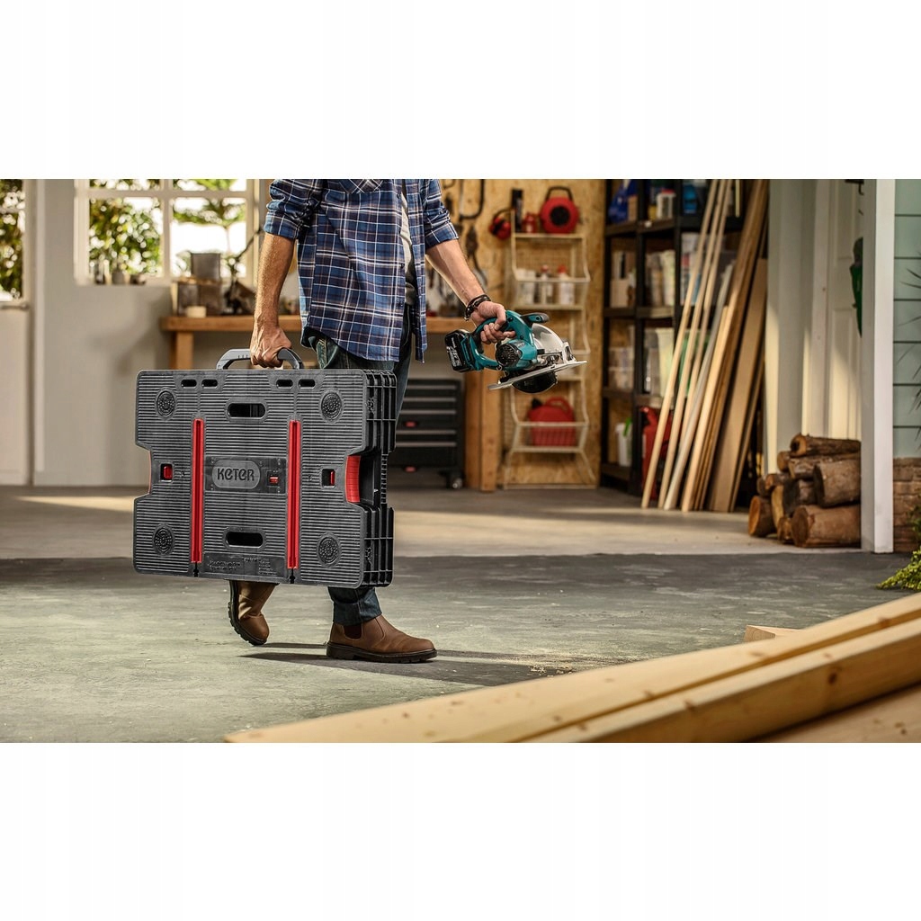 SKŁADANY STÓŁ ROBOCZY WARSZTATOWY Work Table KETER Głębokość produktu 55 cm