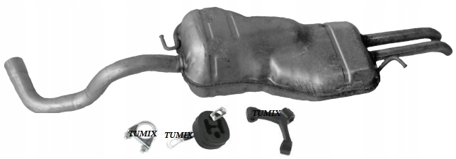 TŁUMIK KOŃCOWY SKODA OCTAVIA 1.8 2.0 KOMPLET