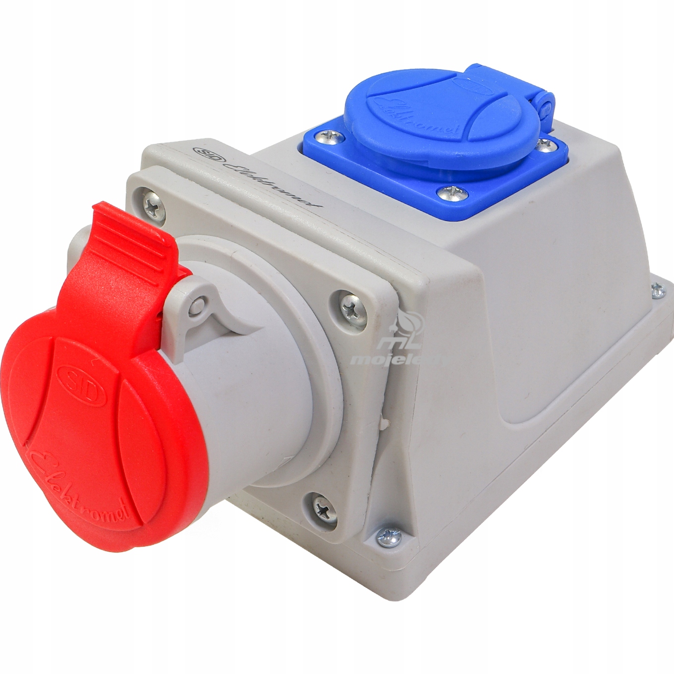 Pevná silová zásuvka 16A 4P, sada 1x230, stavební